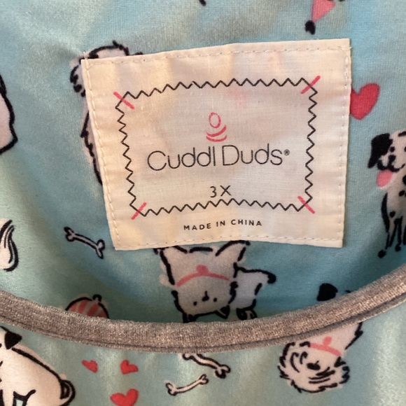 3X cuddle duds pajama top very soft with all different kinds of dogs - Picture 2 of 5